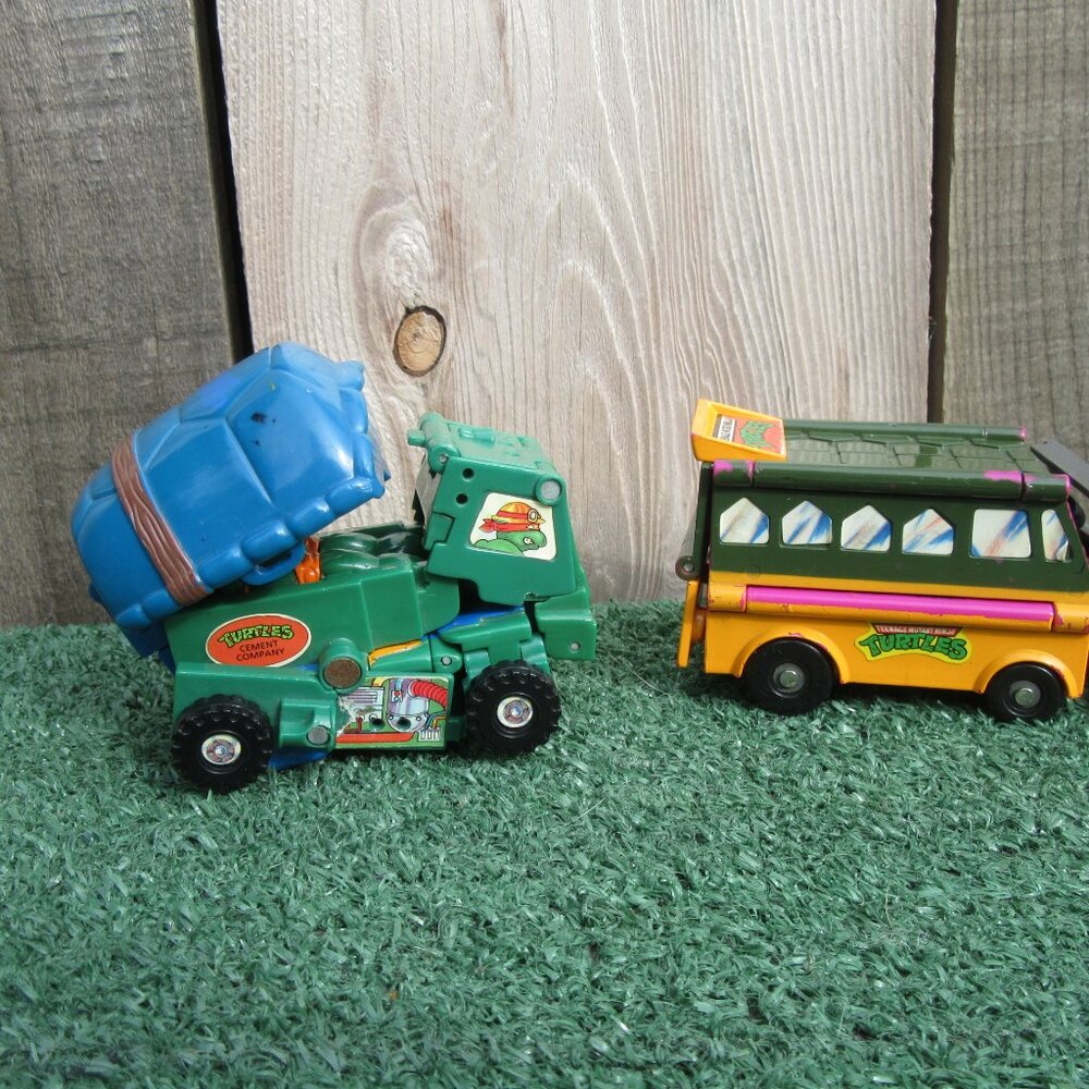 Vintage TMNT Mighty Mutations Michelangelo Splinter Transformer Toys Truck - Picture 4 of 4